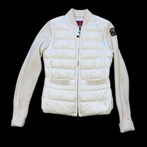 ParaJumpers Knitwear Mixed Media Jacket Cream XS